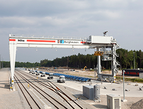Combined road and rail terminal in Burghausen (Foto)