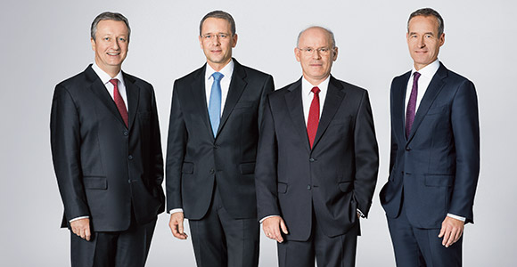 Executive Board: Auguste Willems, Dr. Christian Hartel, Dr. Rudolf Staudigl, Dr. Tobias Ohler (photo)
