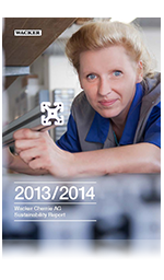 Cover of Wacker's Sustainability Report 2013/2014