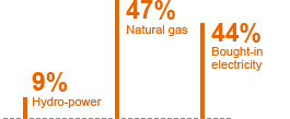 Burghausen’s energy mix (bar chart)