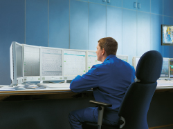 The incinerator is monitored 24 hours a day – in person during inspection rounds and remotely on several computer displays. (photo)