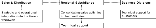 Global Sales and Distribution Network (organogram)