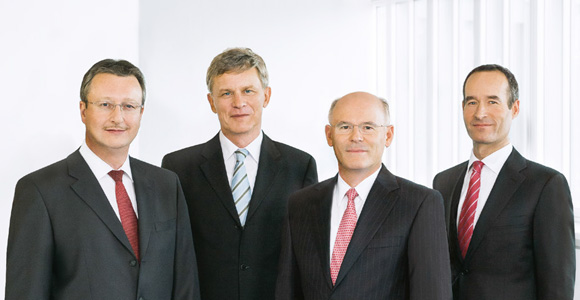 Auguste Willems, Dr. Joachim Rauhut, Dr. Rudolf Staudigl and Dr. Tobias Ohler (from left) (photo)