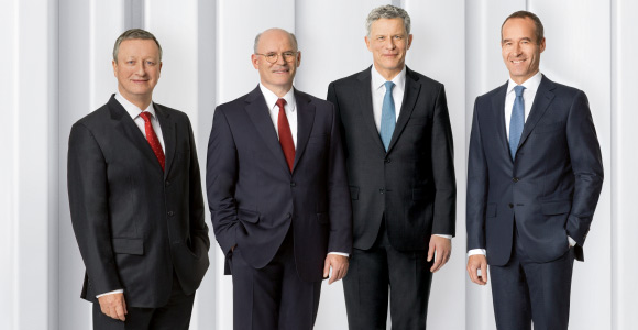 Executive Board: Auguste Willems, Dr. Rudolf Staudigl, Dr. Joachim Rauhut and Dr. Tobias Ohler (photo)