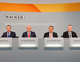Executive Board at the Bilanzpressekonferenz 2017 (photo)