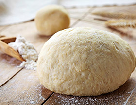 Bread dough rising (photo)