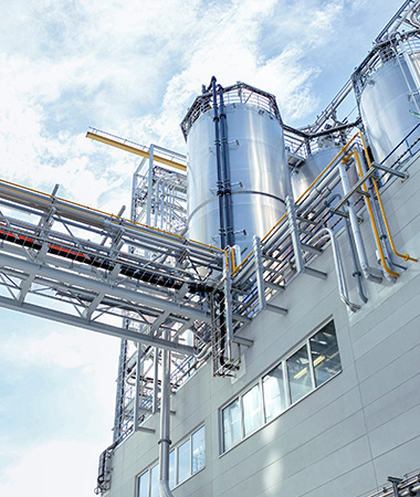 Silo facilities for pyrogenic silica (Photo)